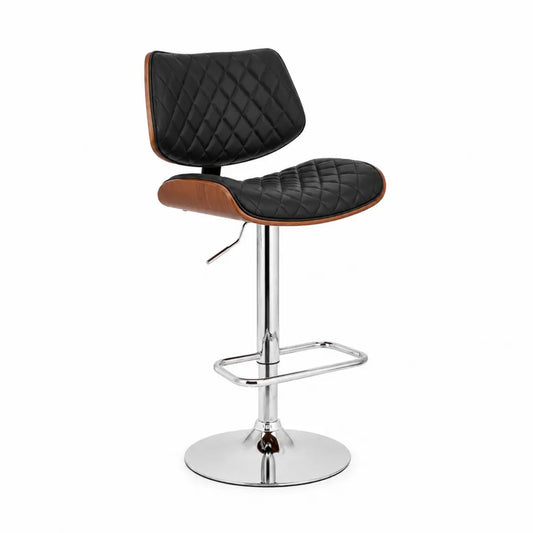 Barhocker PU-Leder Chrom Höhenverstellbar